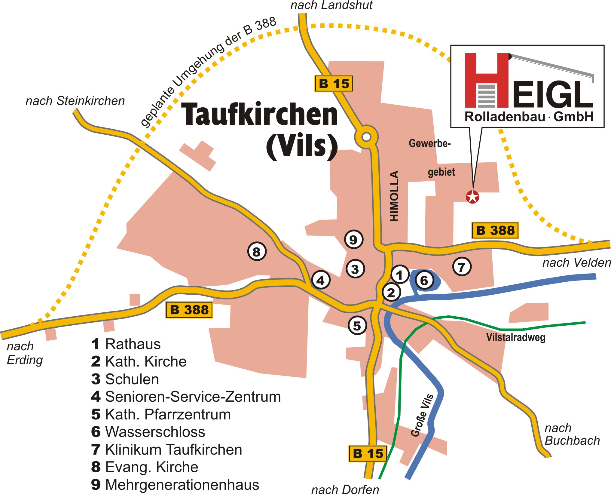 Kartenübersicht von Taufkirchen